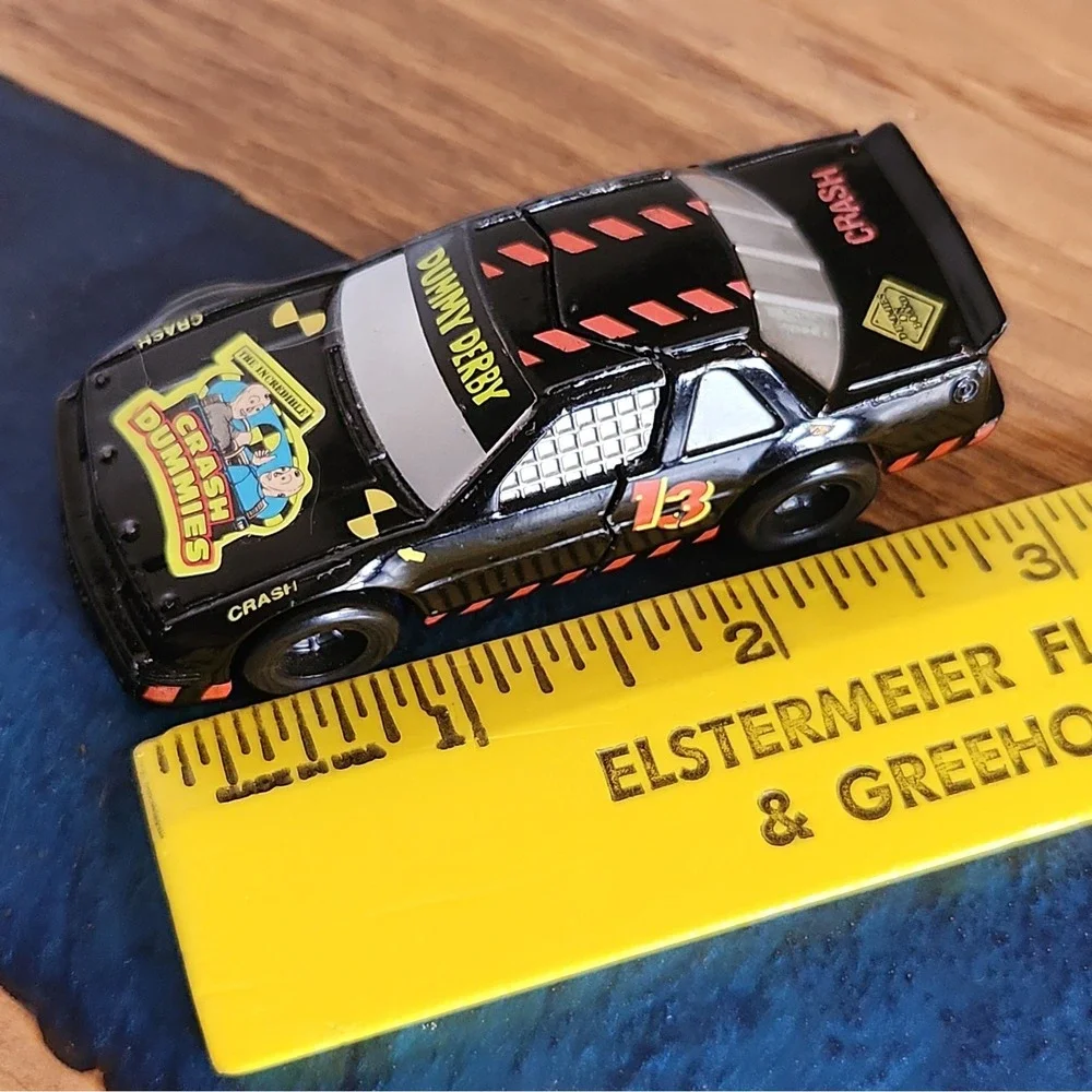 Vintage 1992 Matchbox Smash N Crash Diecast Car #13 Black Crash Dummy Retro Toy